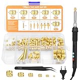 CIOXSOIO 130 Pezzi Inserti Filettati Stampa 3D, 900W Temperatura Regolabile Saldatore a St...