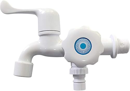 Grifo de agua, grifo de plástico ABS para fregadero de cocina, lavabo, lavabo, grifo de agua con doble boquilla y mango (G12) (mango de cola) disponible en Yaxa Venezuela