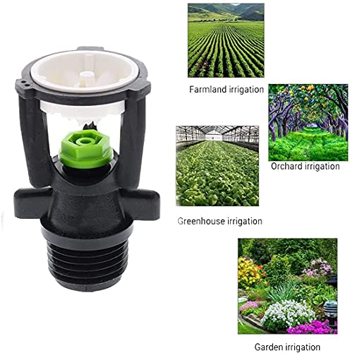 Ysbs Micro Drip Irrigation, 1/2" External Thread Rotating Sprinklers Mini Wobbler Irrigation Water Spray Sprinkler Farm 360 Degree Rotary Watering Nozzles.(5 Pcs) #TOP2