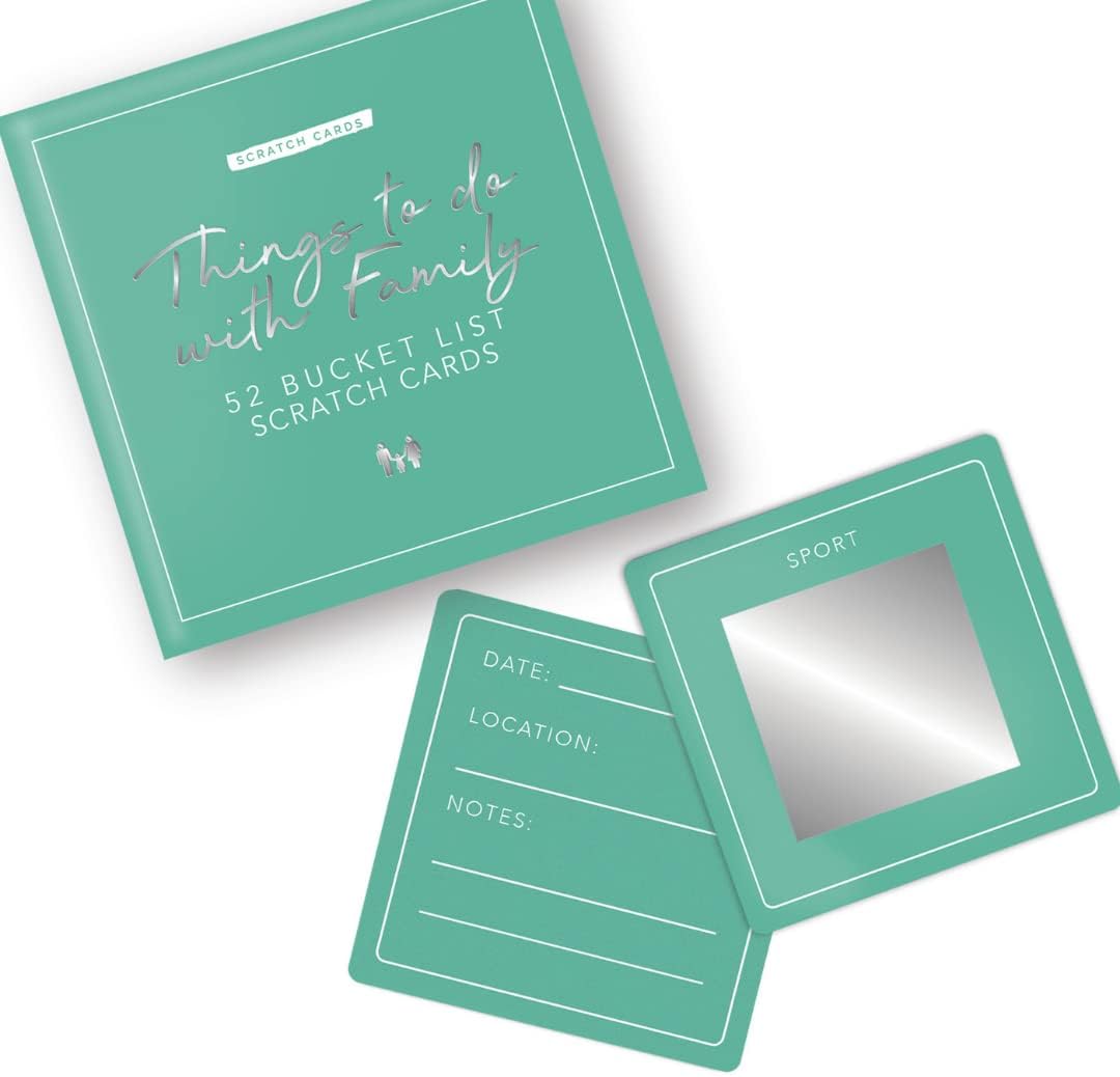 Gift Republic Scratch Cards Bucket List Edition, 52 Things to do with Family.,Green Cards