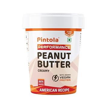 Pintola American Recipe Performance Series Peanut Butter Creamy - 510g | Vegan Protein | 32% Protein | High Protein & Fiber