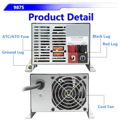 9875 75Amp Deck Mount Converter Replacement for RV Trailer Camper 9800 Series3