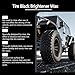 Tire Shine Wax Coating Paste, Car Tire Black Shine with Conditioners, Resists Water & Sunshine Fading, Tire Cleaner with Applicators for Cars, Trucks, Motorcycles, 3.53 Oz