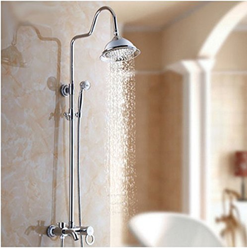 Pomme de douche 20,3 cm en chrome pour un jet enveloppant et relaxant au quotidien