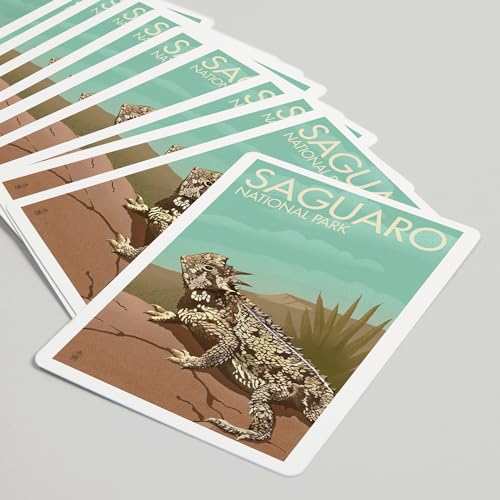 Lantern Press Saguaro National Park, Arizona, Naipes Poker 52 cartas miniatura 5