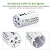 EBL D Size Battery Adapters, AA to D Size Battery Spacer Converter Case Use with Rechargeable AA Batteries Cells - 4 Pack