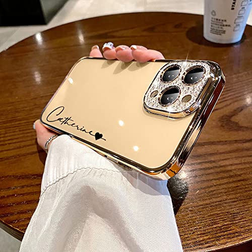 Coque transparente iPhone 12 Pro avec étui de protection d'objectif de paillettes