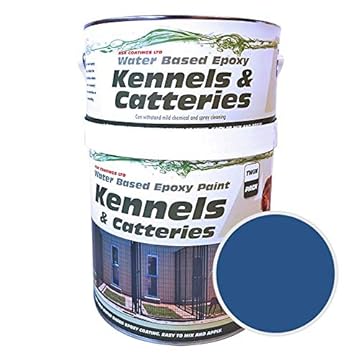 ASK Coatings Cattery and Kennel Floor Paint, waterproof epoxy paint (2.5L, Dark blue)