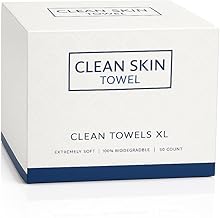 Face Towels, 50 Count (1 Pack) Soft & Durable Spa Facial Towels XL for Daily Skincare, Hygiene, Travel, Dry Makeup Remover Wipes- 100% Biodegradable, Vegan, Stocking Stuffers for Teen Girls