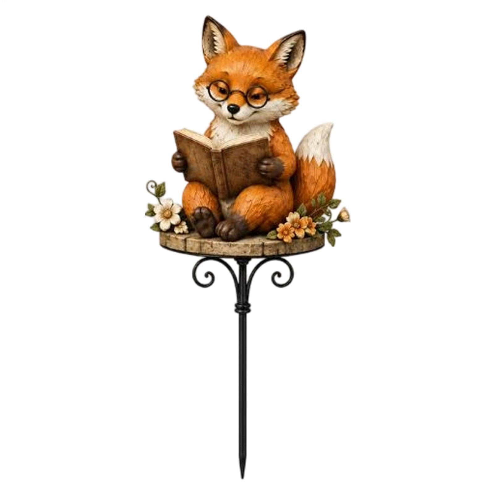 Figurines Pour Pots De Fleurs Figurines Animaux Lisant Piquets Décoratifs