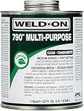 Weld-On 10257 Quart 790 Multi-Purpose PVC Cement, Clear, 1-Pack