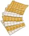 DII 100% Cotton, Machine Washable, Basic Everyday Kitchen Dish Cloth, Windowpane Design, 12 x 12" Set of 6- Mustard