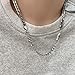 Fivexing Titanium Steel Necklace for Man Irregular Y2k Fashion Hip Hop Jewelry Silver Heterosexual Design Choker Women
