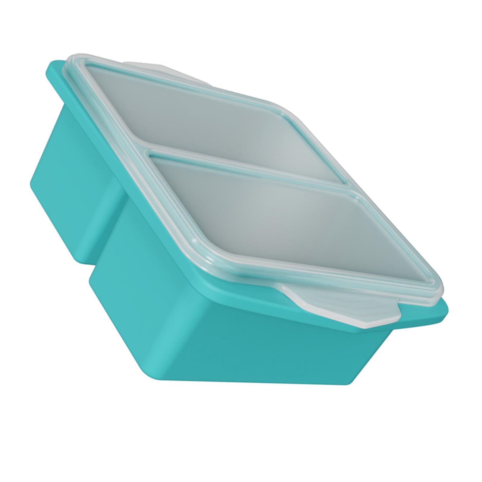 hogtnd Oversized Silicone Ice Cube Tray with Lid for Quick Freezing and Convenient Storage, Freezer Container, Elastomer Freezer Block Tray with Lid