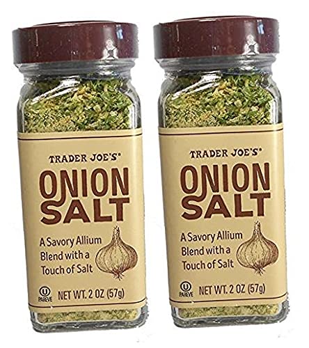 Trader Joe's Onion Salt, A Savory Allium Blend with a Touch of Salt, 2 oz (57g) - 2-PACK