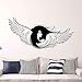 Memorial Guardian Inspiring Angel Wings Decal Newborn Woman Big Wings Adesivo in vinile Angelo gotico che decora la decorazione della parete per soggiorno A3 116x57cm