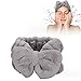Fascia per il viso Spa, avvolgere la testa in morbido pile corallo per lavare la doccia Trucco per il viso Doccia per bagno Fascia per arco con nodo(Grigio)