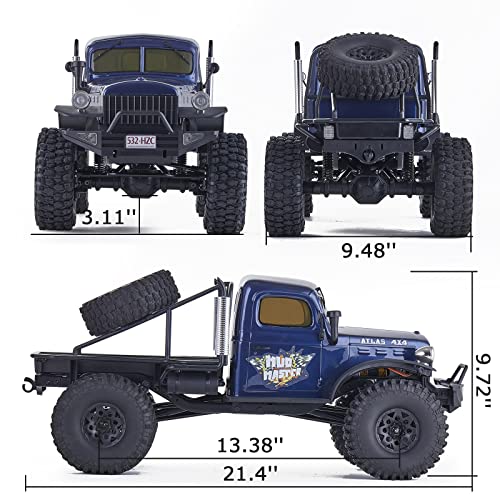 Image of BEEZRC RocHobby 1 /10 Atlas RC Crawler, 4WD with Lighting, 2.4GHz RC Rock Truck, Off Road Hobby Grade, Remote Control Car for Adults, Need to Complete with Battery (Blue)