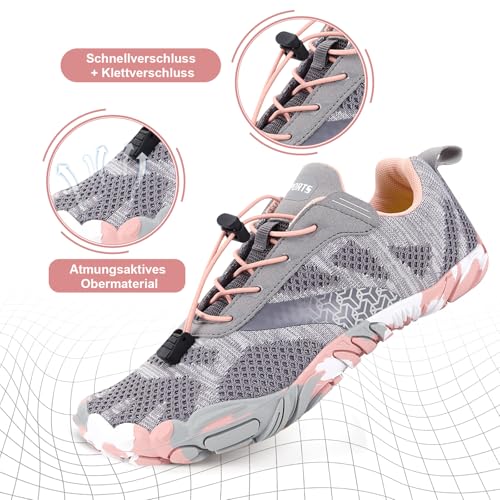 Image of Hike Footwear Barefoot Shoes, Pro Barefoot Shoes Women Men, Athletic Hiking Shoes, Minimalist Water Shoes Breathable Quick Dry Zero Drop Trail Running Shoes with Non-Slip Sole & Wide Toe Box
