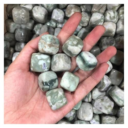 Cristal verde auspicioso natural de 100g para decoración del hogar de LQYXGS piedras pulidas 2
