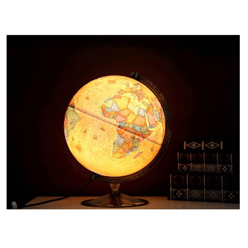 globus 12 inch wereldbol met metalen standaard oplichtende led-verlichting voor het verlichten van de wereldbol nachtlampje decoratiebol 's nachts jasne