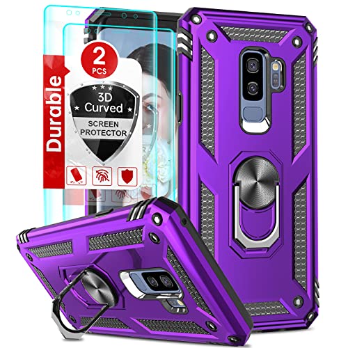 Coque Samsung Galaxy S9 Plus antichoc violette protection militaire avec béquille