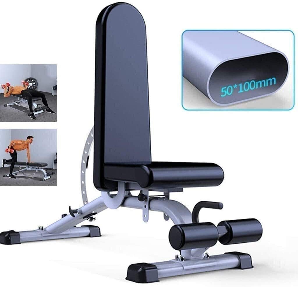 AYCDL Weight Bench Home Gym Benches Dumbbell Bench Adjustable 90°Flat Weight Bench Weightlifting Bench Professional Sit-ups Fitness Equipment Abdominal Training Equipment,Blac