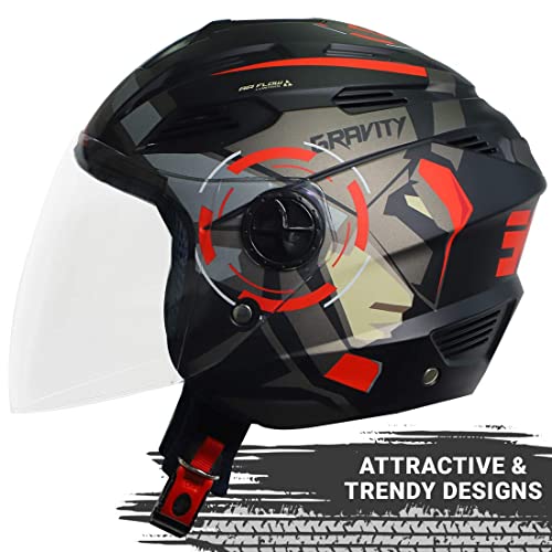 Image of Steelbird SBA-6 7Wings Gravity Open Face ISI Certified ABS Helmet