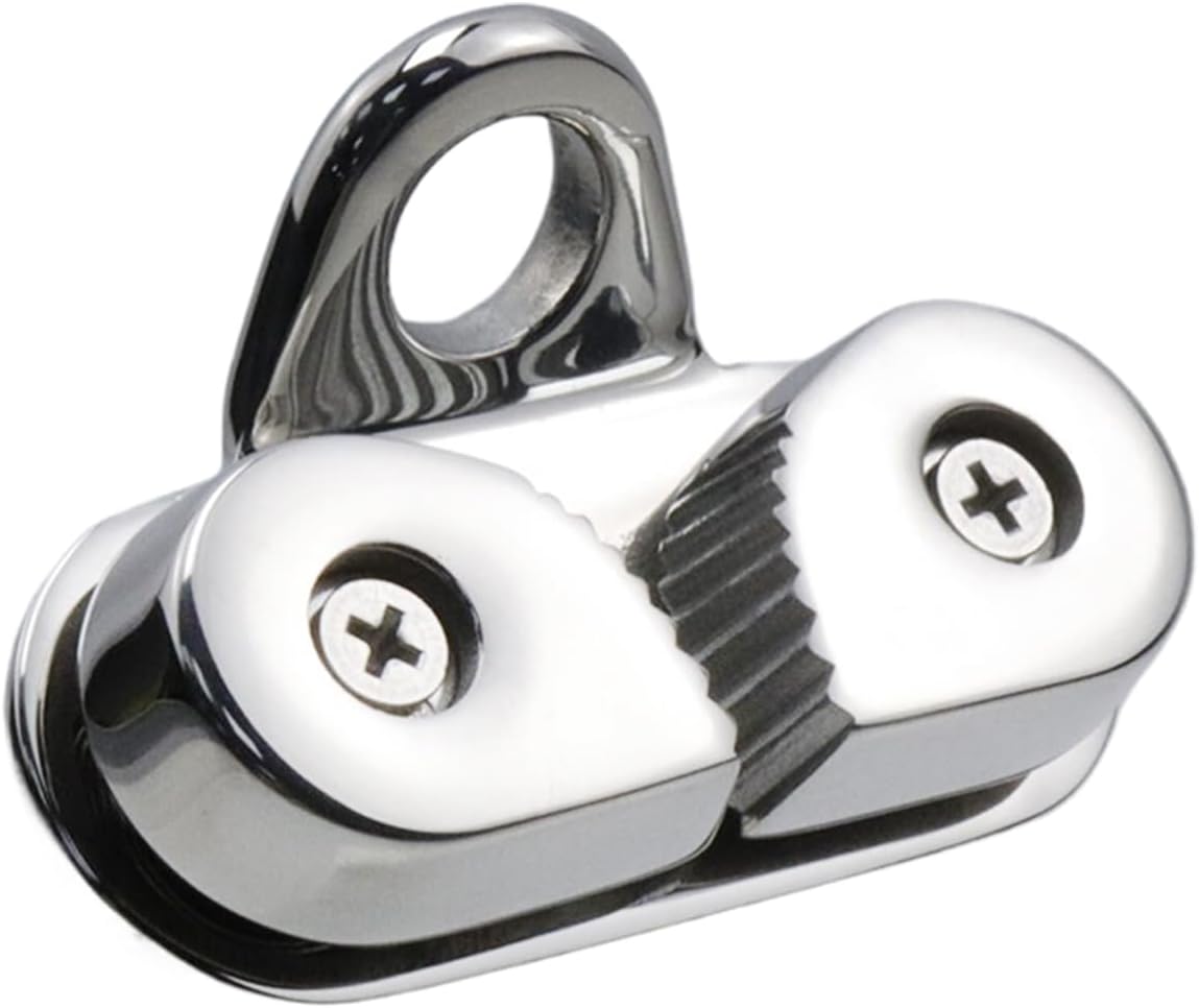 Semetall Cam Cleat Proof Rope Cleats for 3‑15mm Ropes,Pack of 2 | 316 Stainless Steel,Boat Hardware for Sailboat Kayak Canoe Dinghy