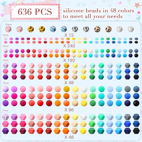 Perles en caoutchouc géométriques pour colliers et bracelets durables