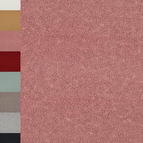 MAGAM-Stoffe Ruby Teddy super weicher Teddyfell Boucle Meterware ab 50cm (03. Altrosa)