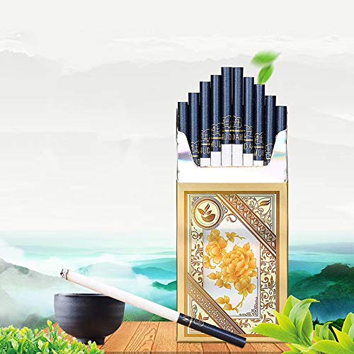 HUWOYMX Green Tea Menthol Cigarettes, Peony Jasmine?Chinese Herbal Cigarettes are Smoke-Free, Nicotine-Free, A Substitute for Cigarettes That Can Clean The Lungs (1 Pack,White Peony)