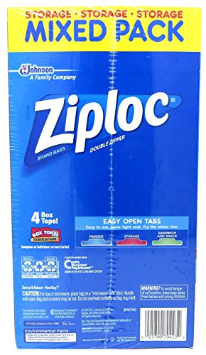 Ziploc Bags Gallon & quart double zipper variety