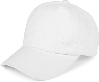 Gorra de béisbol de Mujer con Aspecto Usado y Lavado, Cola de Caballo, 6 Paneles, Ajustable con Cierre de Gancho y Bucle 04023080