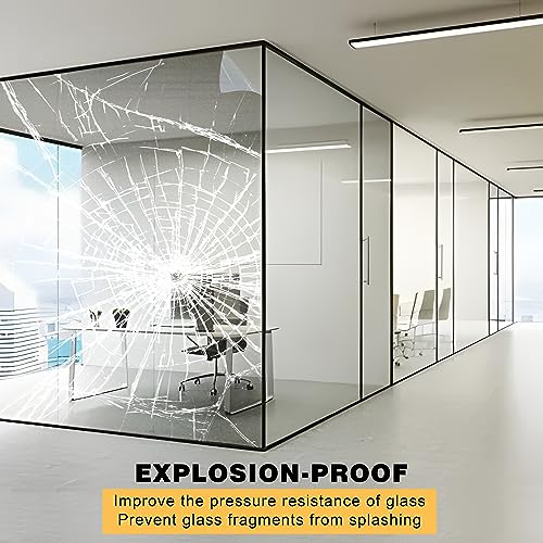 Película de seguridad transparente autoadhesiva para ventana 4mil miniatura 5