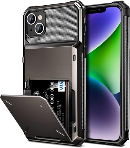 Draamvol for iPhone 16 Phone Case with Card Holder Slots Armor Shockproof Flip Wallet Case Hard PU Back Soft TPU Inner Bumper Cover for iPhone 16 Case