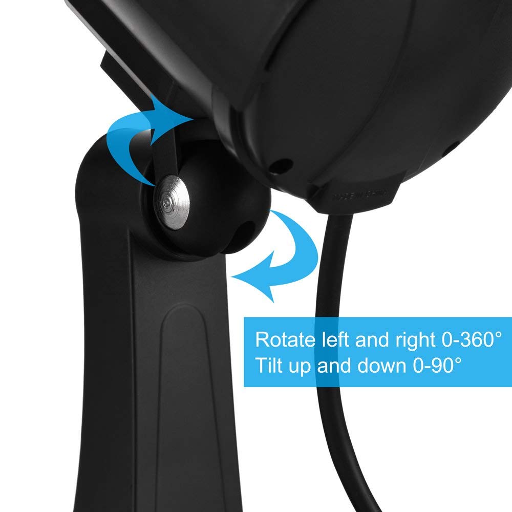 ATTA Telecamera di sicurezza falsa, Bullet Dummy Security Camera Sistema di sorveglianza con realistiche luci rosse lampeggianti per interni ed esterni per casa e affari (4, nero)