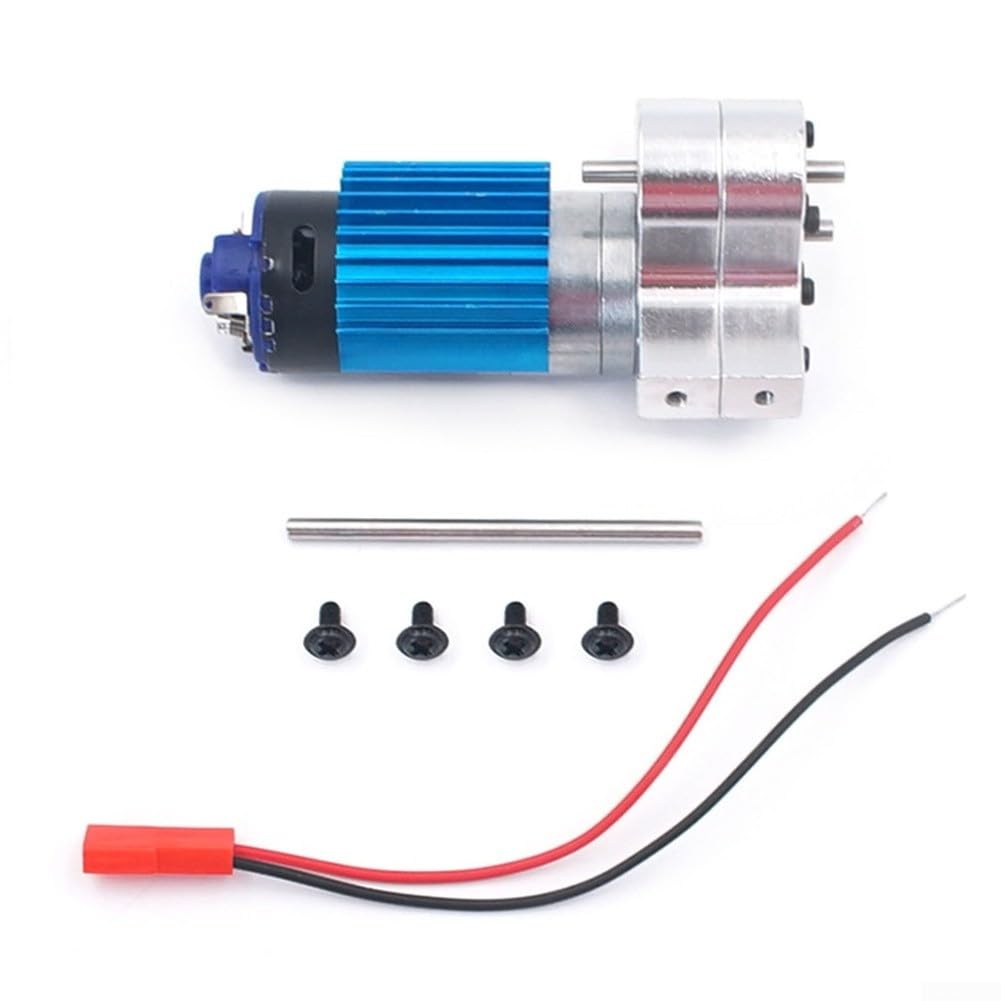 Motore ad alta coppia 370 con spazzole sostituibili 1:16 | Metallo resistente, maglia ingranaggi precisa, riduce la spogliatura, compatibile B14 B24, trasmissione liscia