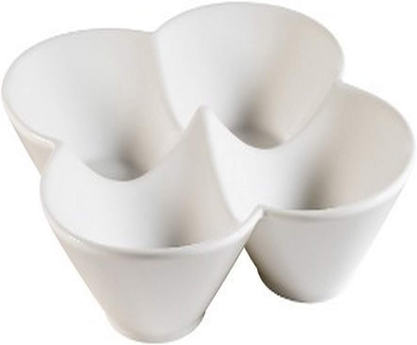 CAC China FDF-3 Accessories 2-3/4-Inch by 1-1/4-Inch New Bone White Porcelain Flower Dish, Box of 48