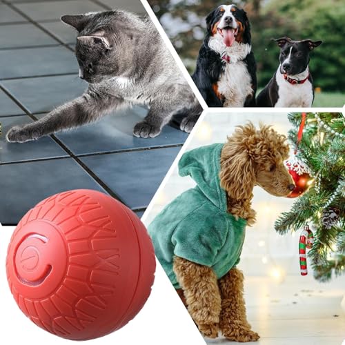Nkmifeg Pelota de salto inteligente para perros, bola de salto automática recargable para perros | Juguete interactivo para cachorros pequeños, medianos y grandes, ejercicio de entrenamiento de - imagen 4