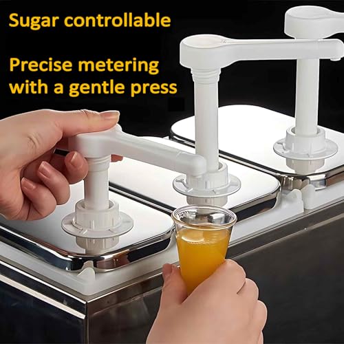 Distributeur à condiments de 2 L avec pompe inox et 3 pots de sauce
