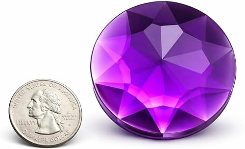 Allstarco Joyas acrílicas redondas con parte trasera plana de 1.969 in, envueltas individualmente de grado profesional, 4 piezas, Acrílico