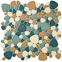 ninimi　タイル　昭和レトロ 美濃焼タイルシート|表紙貼り/裏ネット貼り/バラから用途に