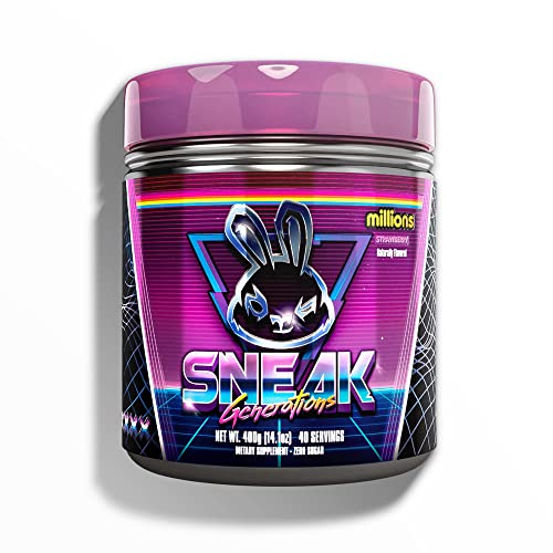 SNEAK | Strawberry Edition | In-Game Focus Boost Energy Drink, Zero Sugar, Low-Calorie, Vegetarian | 40 Servings