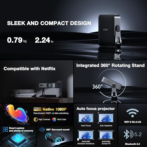 Portable Smart Projector 4K Support