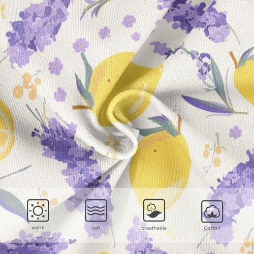 Wusikd Lavender Lemon Girls' Underwear Cotton Girls Briefs Soft Toddler Underwear 2T3