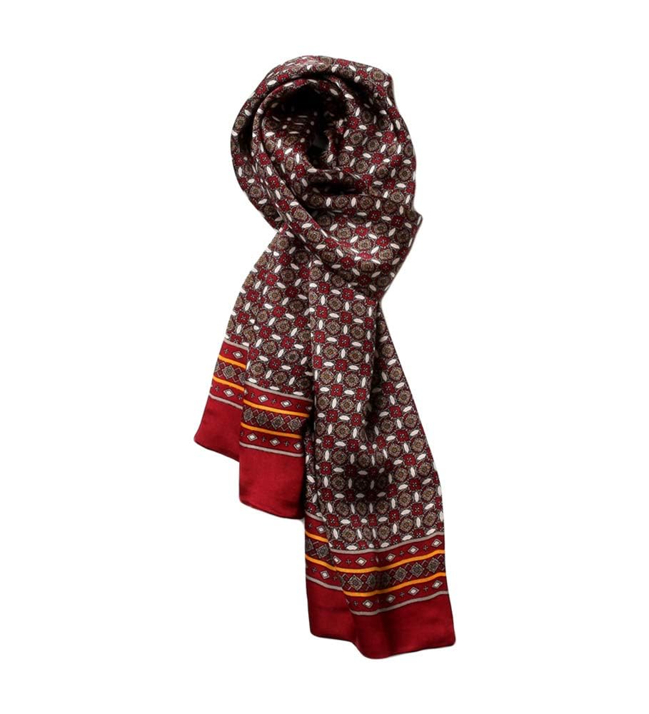 Foulard en Soie Vintage pour Homme, 100% Pure, Motif Classique, Double Couche, imprimé Gentleman