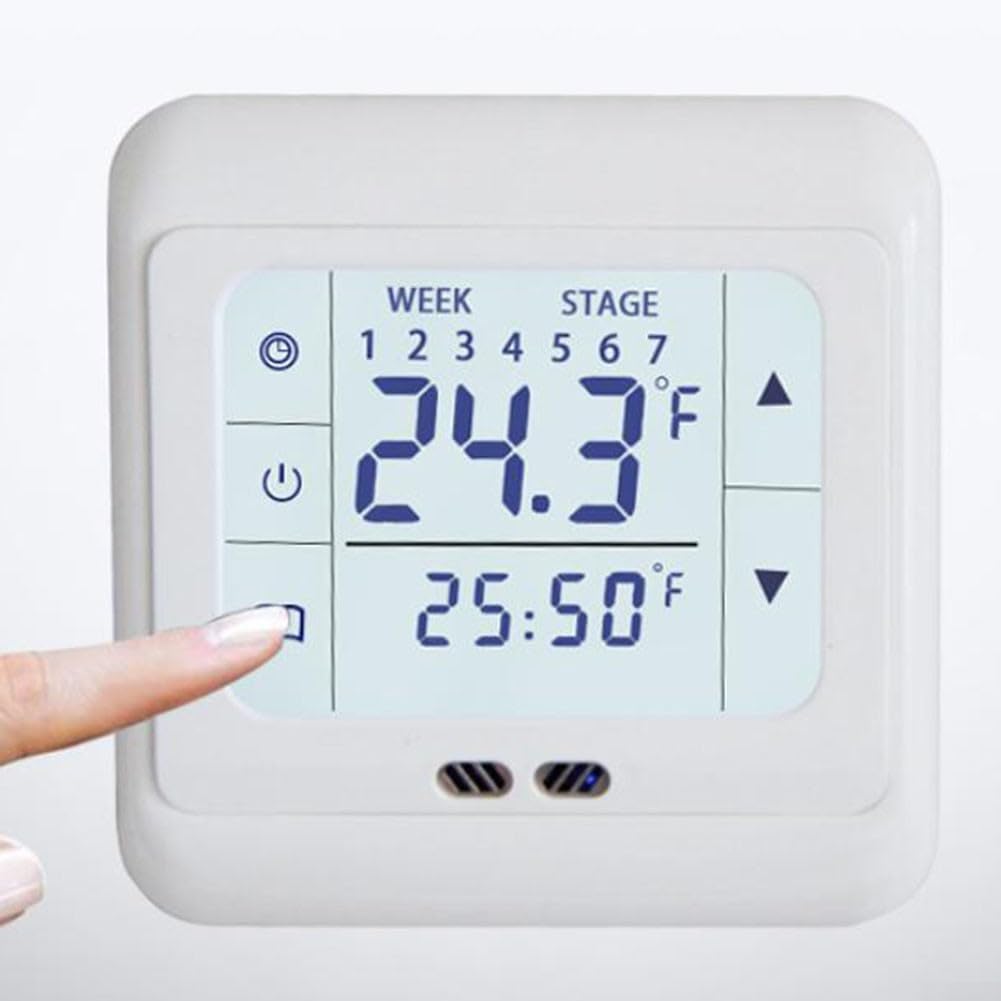 Termostato Intelligente Touch Screen Termostato Programmabile Per Riscaldamento A Pavimento Con Funzione Di Temperatura Costante Per Scaldabagno A Gas | Leroy Merlin - Foto 10