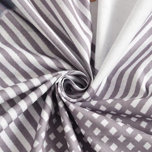 Image of Signature Digital Print Geometric Designs Super King Size Bedsheet - 108 x 108 inches | 100% Cotton-Feel Soft Fabric | Fade-Resistant Colors | 2 Matching Pillow Covers (Urban Harmony)