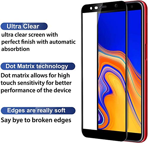 Image of Screen Protector for Samsung Galaxy J4 Plus / J6 Plus (Black) Tempered Glass Edge-to-Edge 6D Screen Guard With Installation Kit